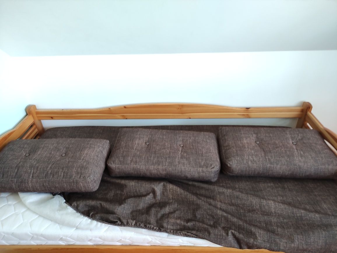 Łóżko sosnowe drewniane sofa młodzieżowe 90x200