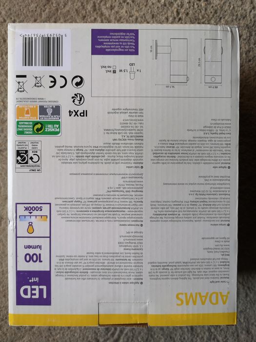 Lampa zewnętrzna ogrodowa inox