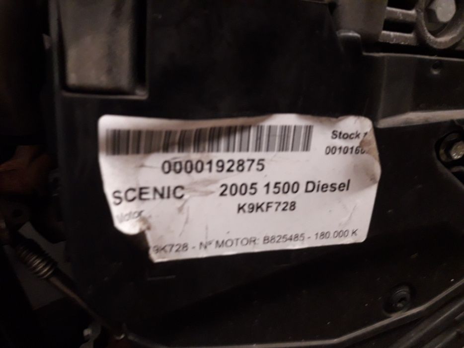 Motor renault scenic/megane k9k728