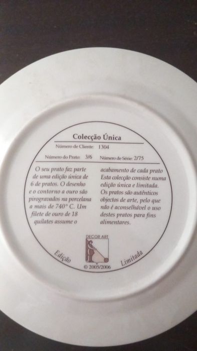 Pratos de coleção única da vila da Golegã