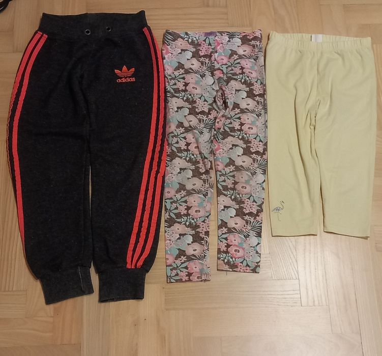 Spodnie długie, trzy czwarte dla dziewczynki