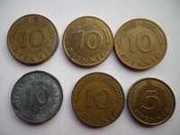 Lote 6 moedas Alemanha