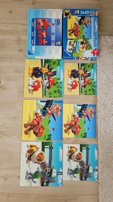 Ravensburger puzzle пазли 3 в 1 paw  patrol щенячий патруль