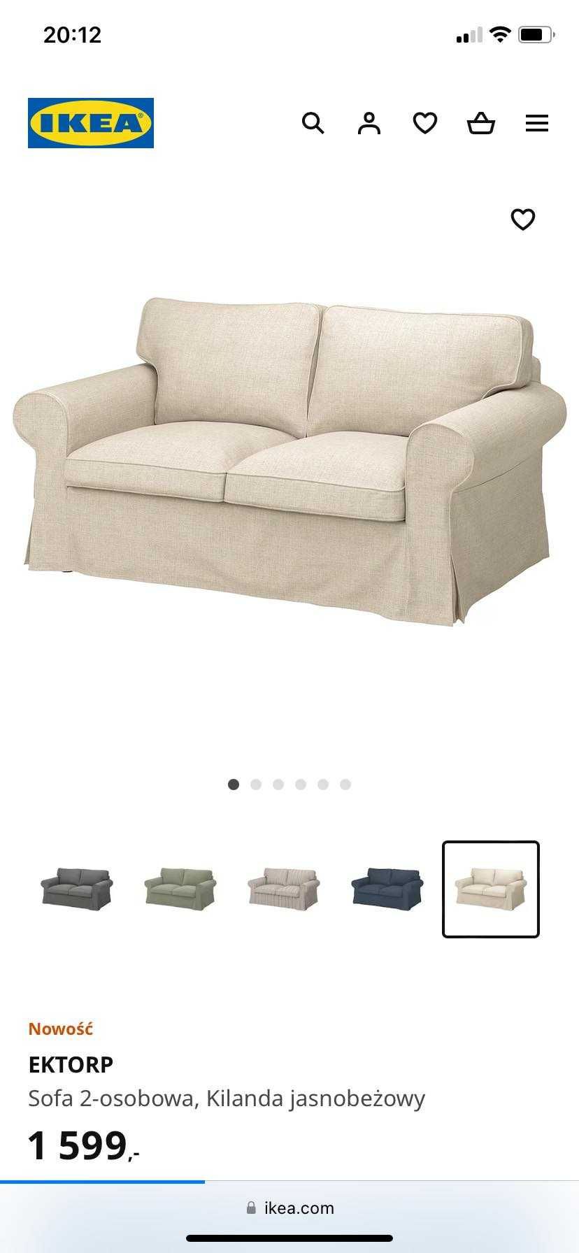 sofa EKTORP nierozkładana