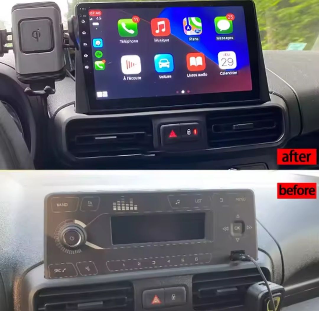 Radio Android Berlingo/Partner/Combo/Rifter + GPS  + carplay (Novos)
