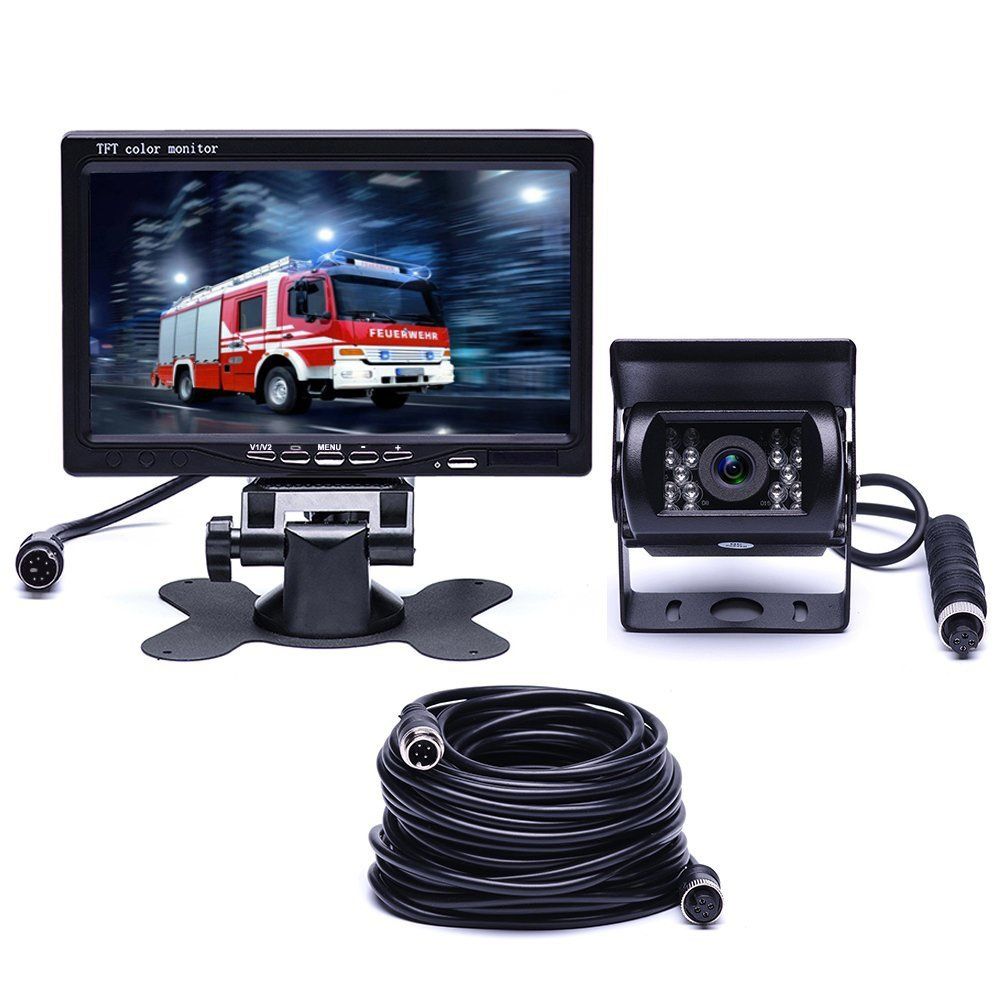 Kit Câmera de Marcha Atrás + Monitor 7" e Cabo 10M para camiões NOVO