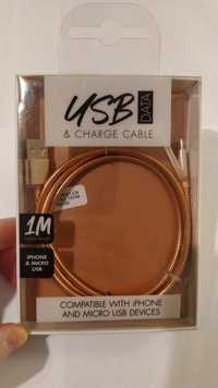 Kabel USB micro - dwufunkcyjny.