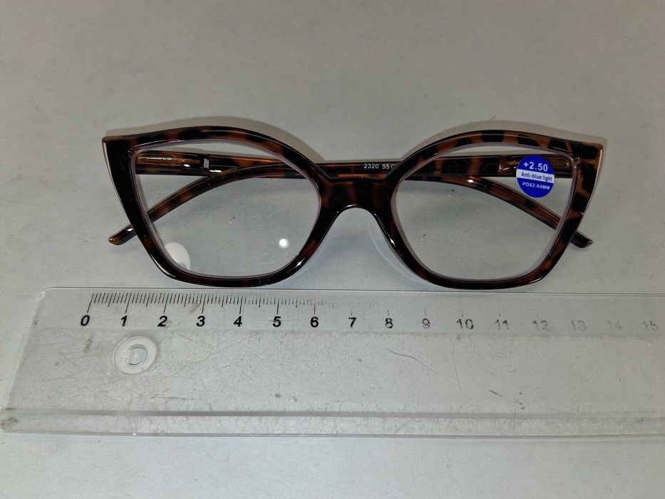 N016 Okulary Do Czytania +2.50 Damskie KocieOczy AntiBlueLightPanterka