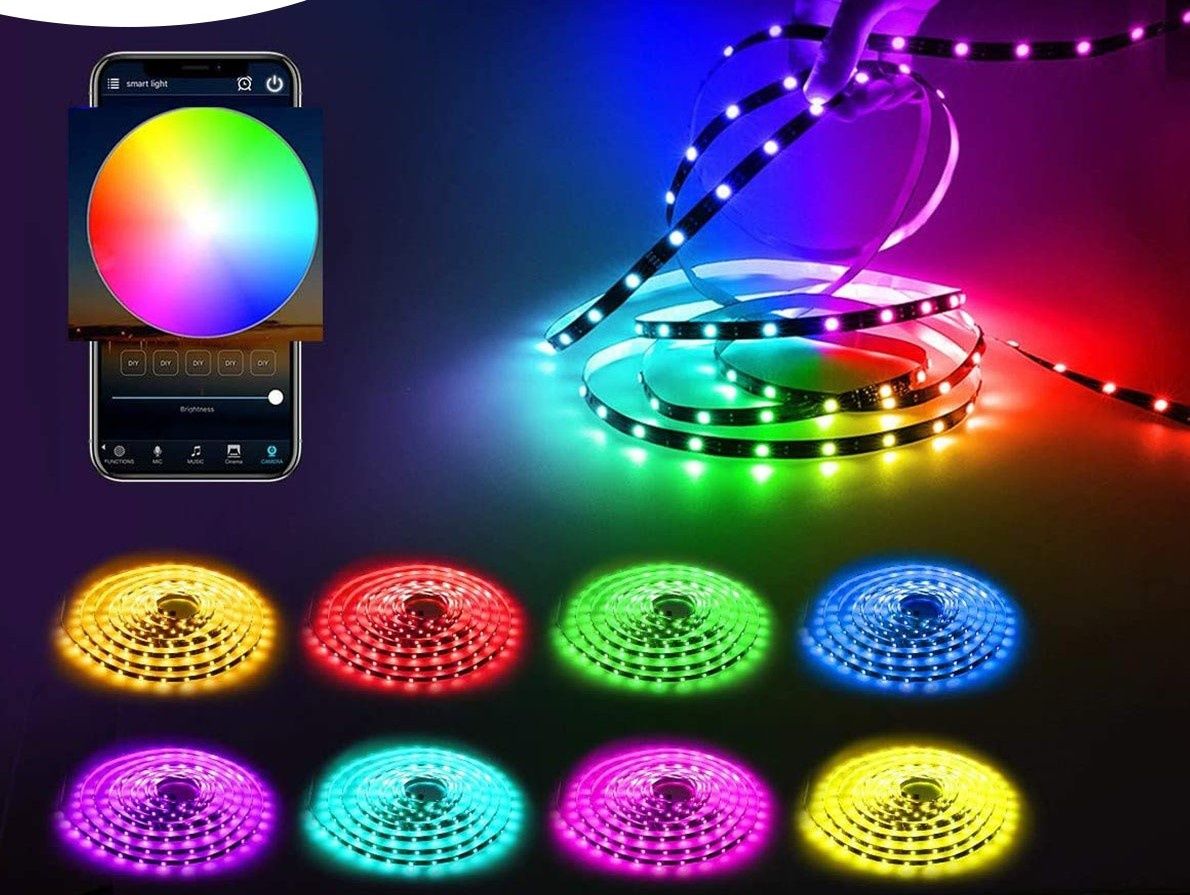 Taśma  LED 5050 Kolorowa BLUETOOTH Aplikacja  5M RGB