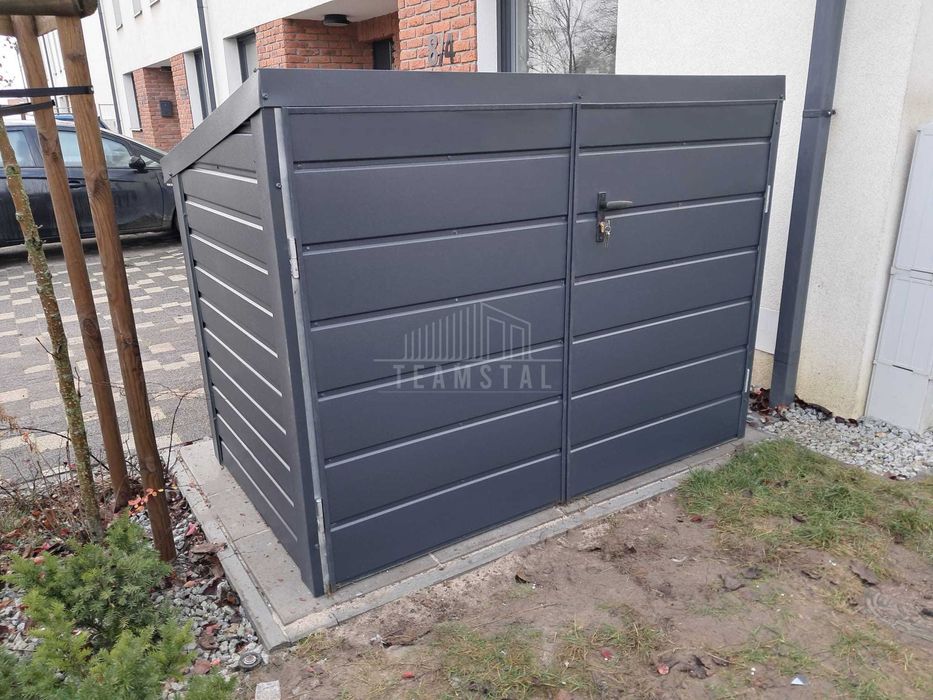 Box rowerowy - schowek Moto-Box 1,9x1,1m - antracyt TS980