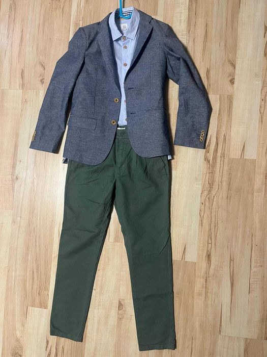 Komplet; marynarka, spodnie, koszula r. 146 (Reserved, Smyk)