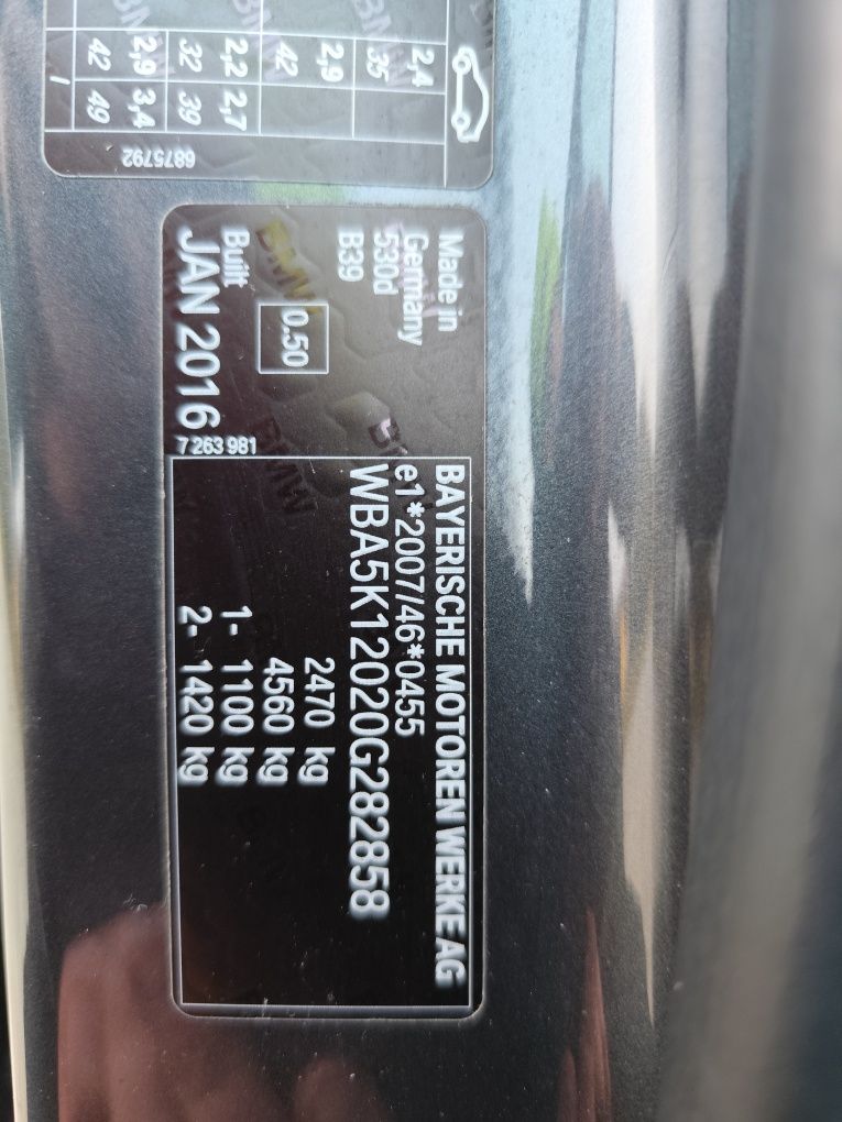 BMW 530d f11  mpack Anglik