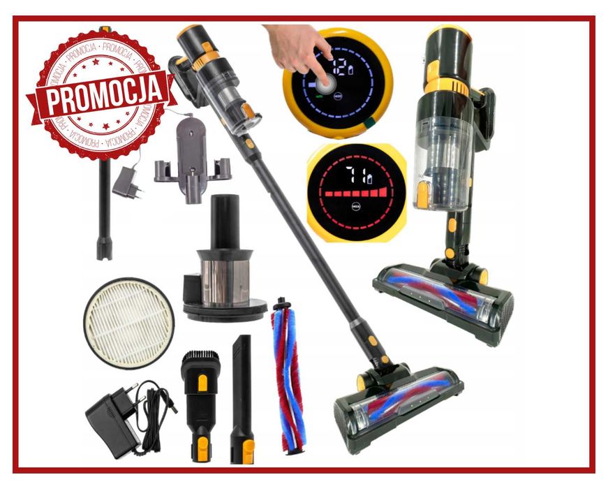 ODKURZACZ PIONOWY Bezprzewodowy 2w1 Cyklonowy Akumulatorowy (PROMOCJA)