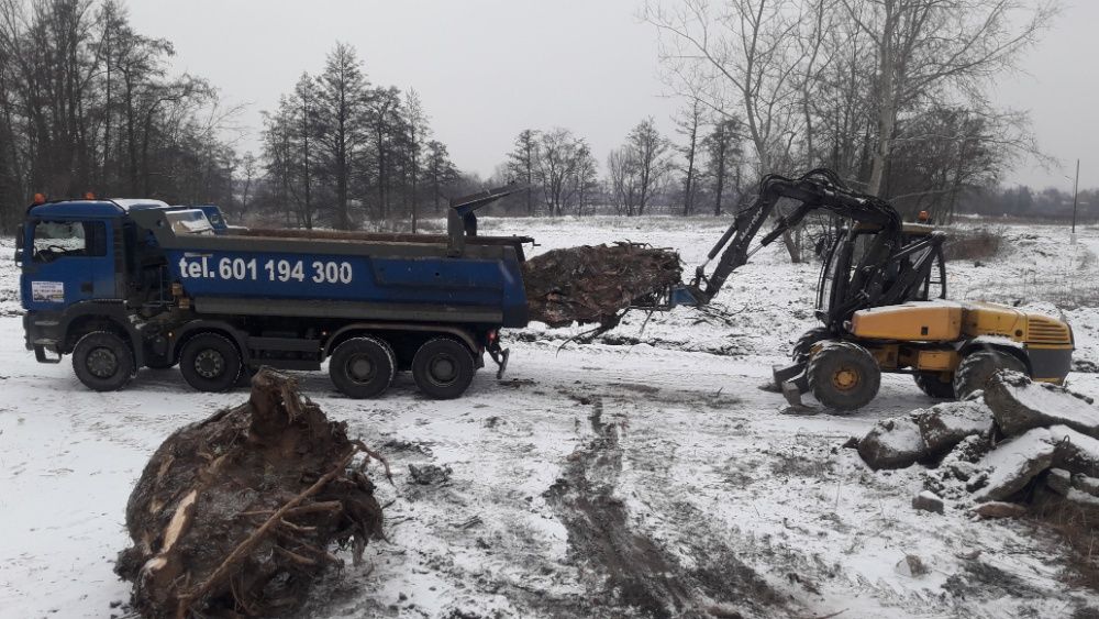 Usługi Koparka Żórawina Kobierzyce szamba wykopy wyburzenia