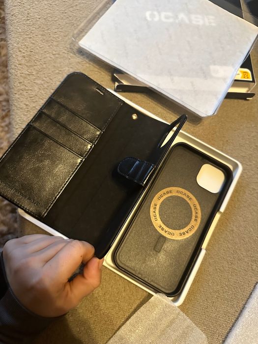 Nowy skórzany case 2w1 iPhone 15 plus