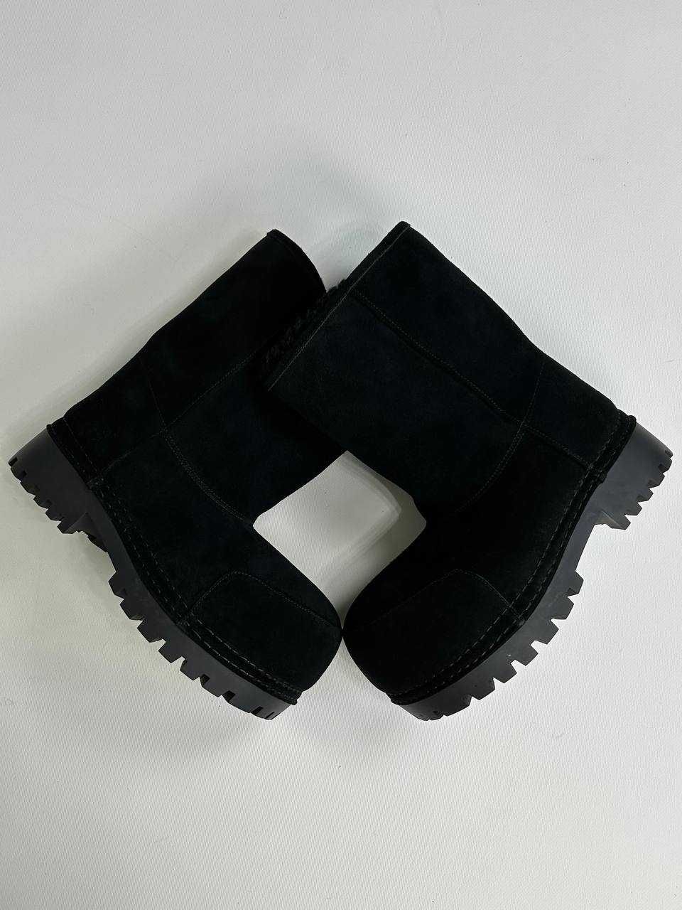 BALENCIAGA ALASKA High Fur Boots black ботинки чоботи чорні сапожки 43