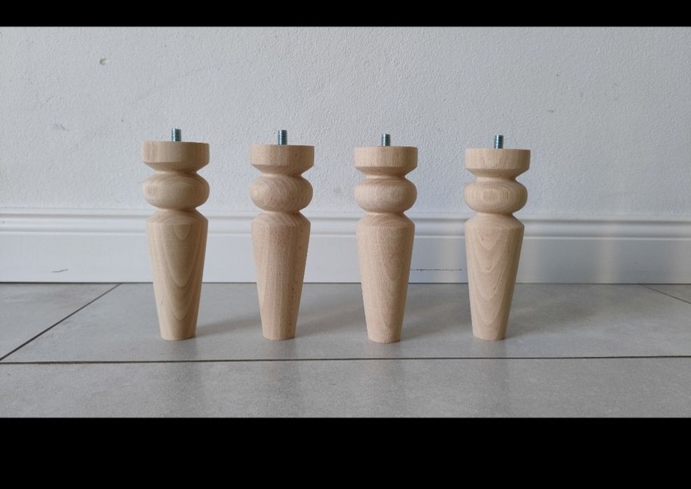 Nogi bukowe 4 sztuki. 15 cm