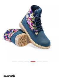 Damskie Buty Floretta Mid W 7165-Navy/Flower