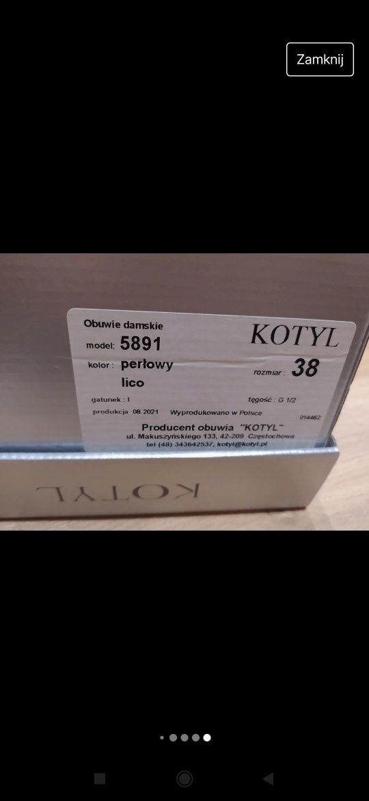 Buty - półbuty kotyl