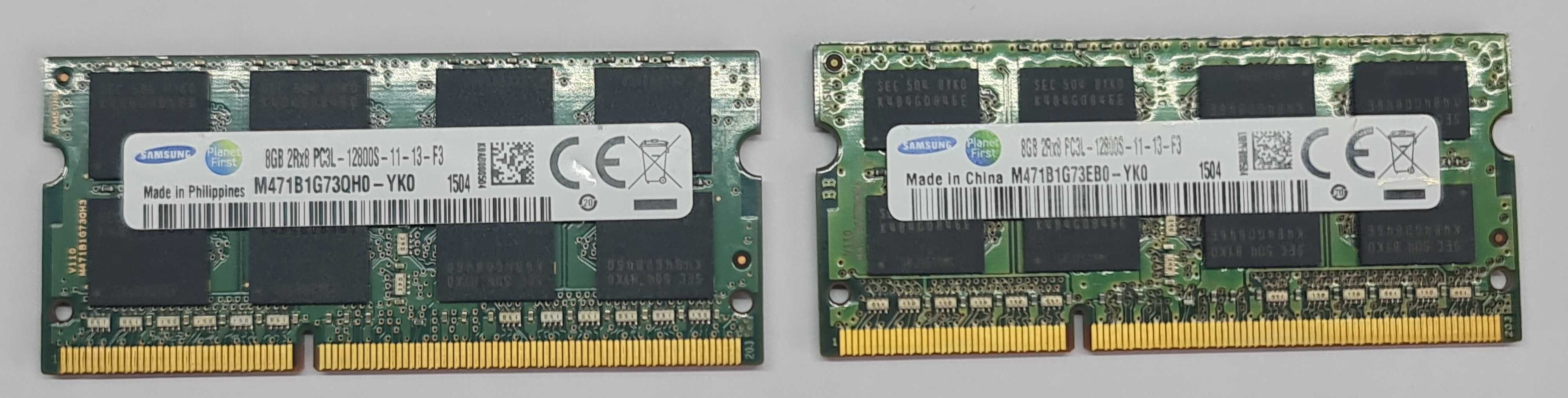 Memórias portátil Samsung 8GB 204-pin SODIMM DDR3 "PC3L-12800" 1600MHz