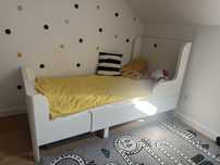 IKEA BUSUNGE Rozsuwana rama łóżka biała 80x200 cm