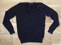 Granatowy sweter Zara XL