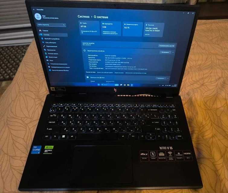 Игровой ноутбук Acer Nitro V (Core i5-13520H, 144Hz, RTX 4050 6GB)