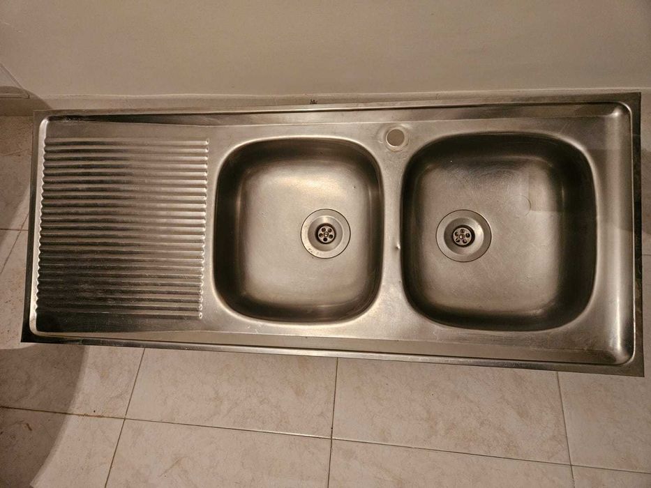 Pia de cozinha em aço inoxidável