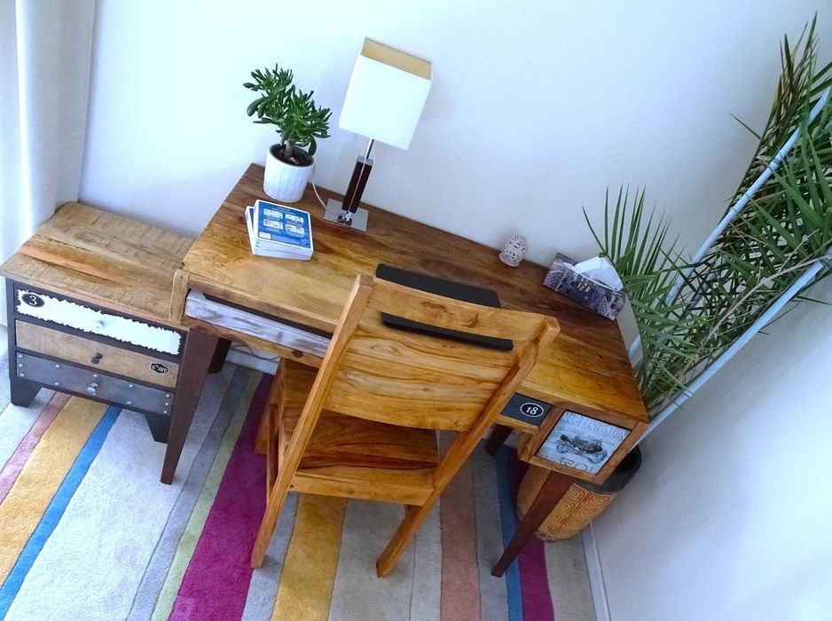 Konsola / biurko kolonialne - drewno egzotyczne mango z AlmiDecor
