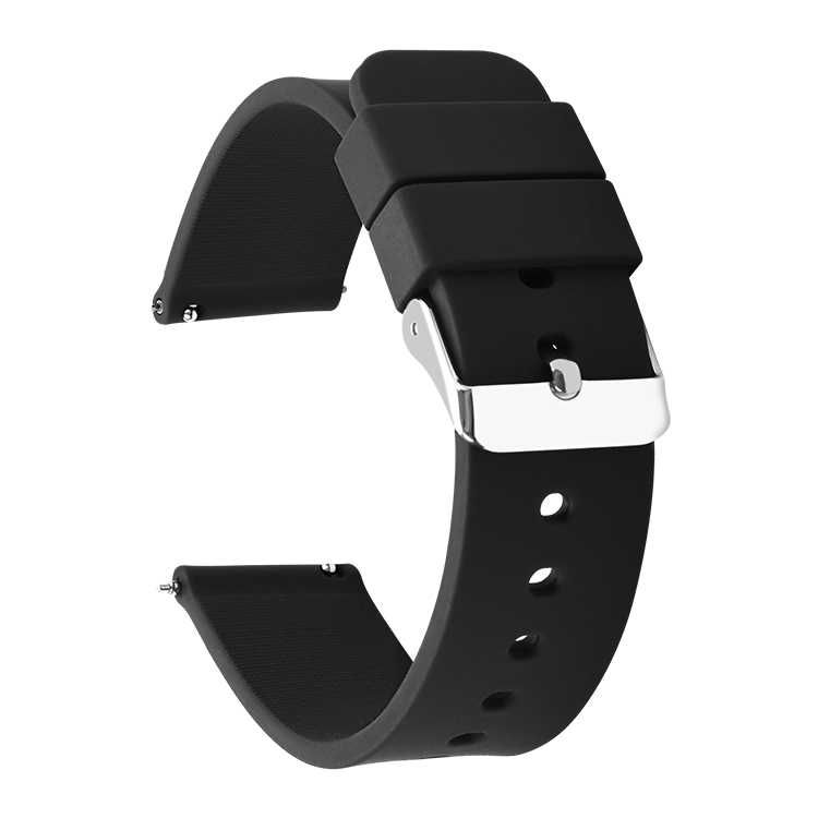 Silikonowy pasek opaska smartwatch 22mm czarny