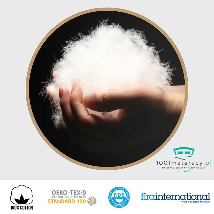 Kołdra 240×260 z Puchu gęsiego 1300 g całoroczna , jest antyalergiczna