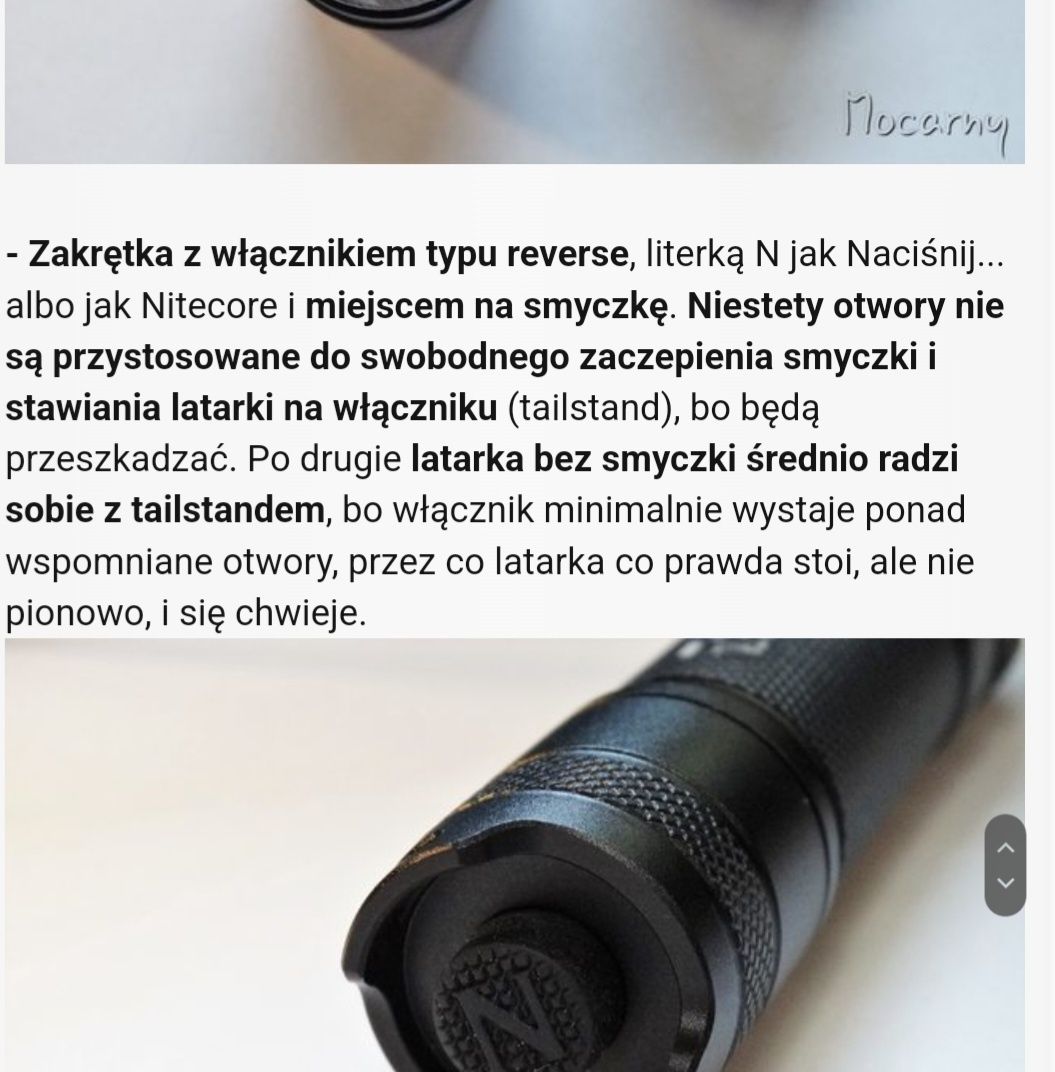 Latarka ładowana na usb