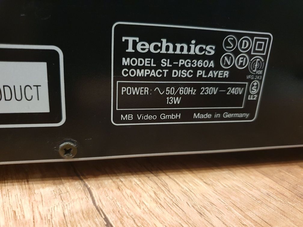 Odtwarzacz Technics SL-PG360A