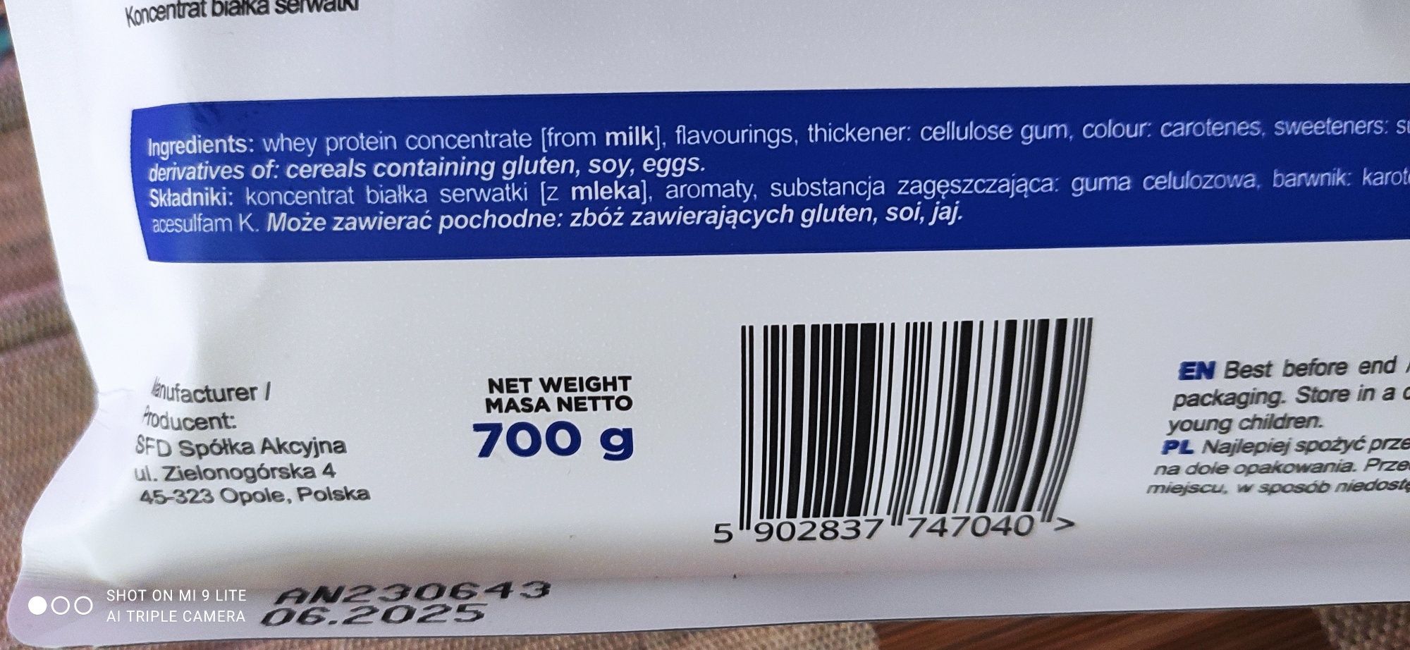 Białko WPC Premium, Allnutrition, 700g, vanilla flavour
