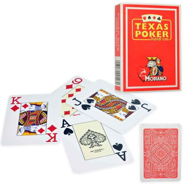 Baralho de Cartas Modiano Texas Poker Hold'em 100% Plástico