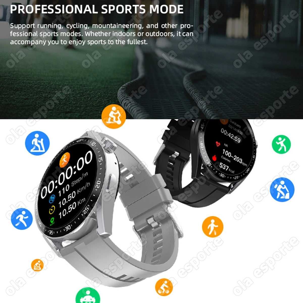 Smartwatch IWO 8, BT Calling, EKG - Nowy, Czarny