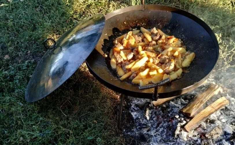 Сковорода с крышкой 50см из диска бороны