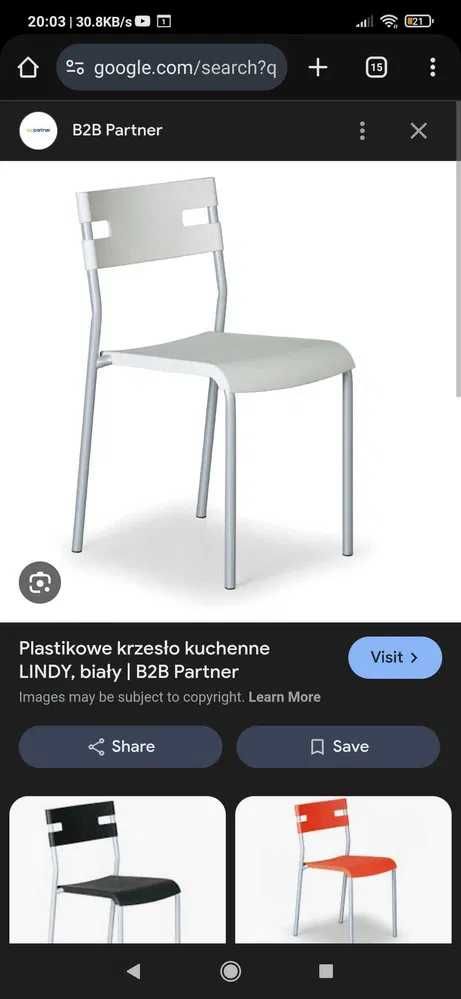 Stół szklany + dwa krzesła