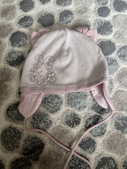 Дитяча шапка на дівчинку розмір 46 48