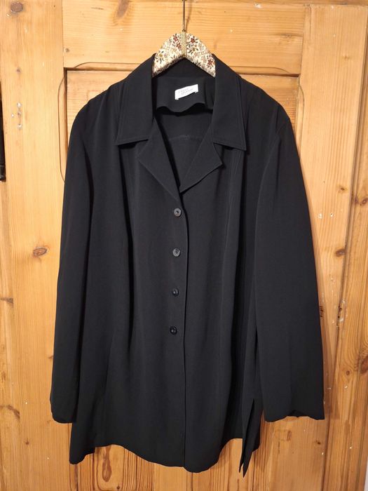 Marynarka żakiet czarny jak nowy roz 52 elegancki lejący