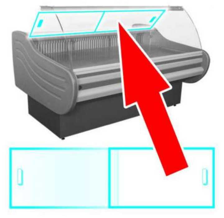 Оргстекло шторки к для прилавок холодильний на витрину дверци раздвижн