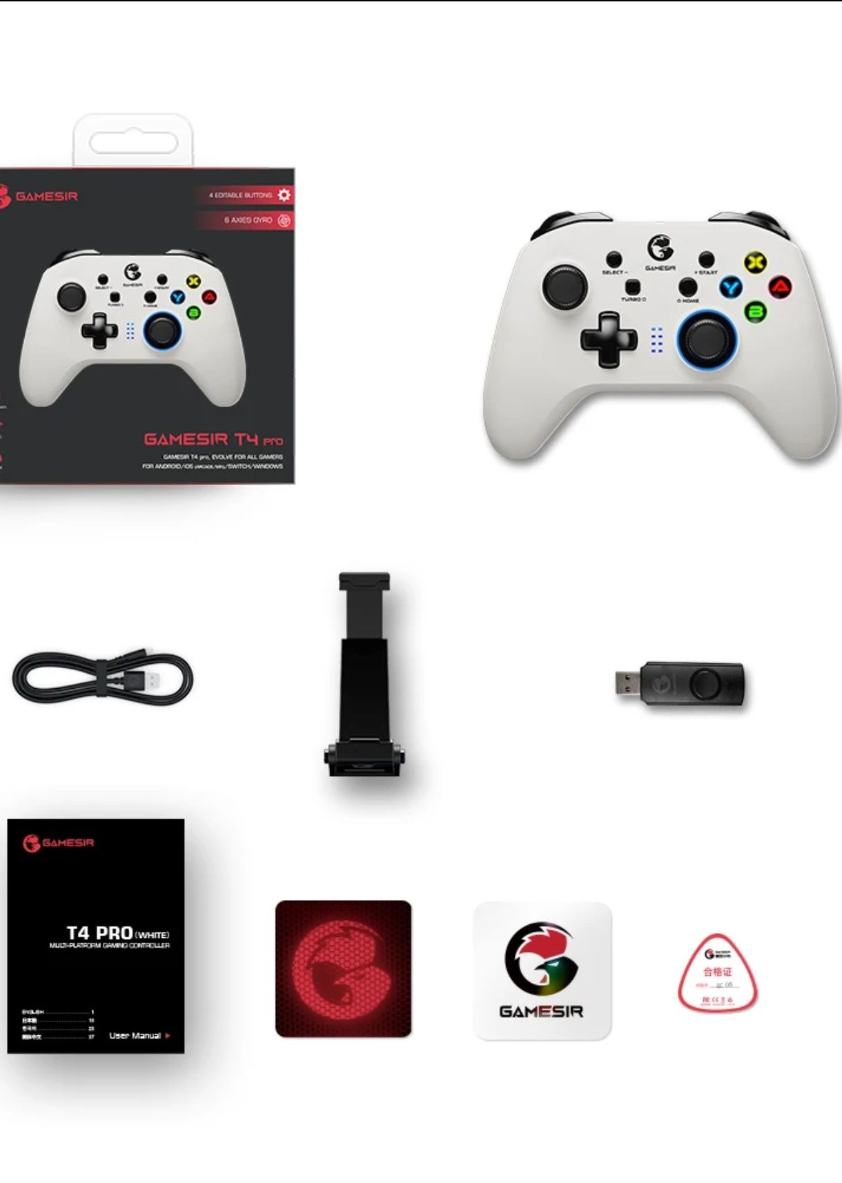 Gamesir kontroler T4 pro android ios nintendo pc Nowy żyroskop 6-osi