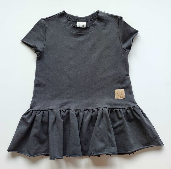 Sukienka Frilly Tuss 86/92 grafitowa