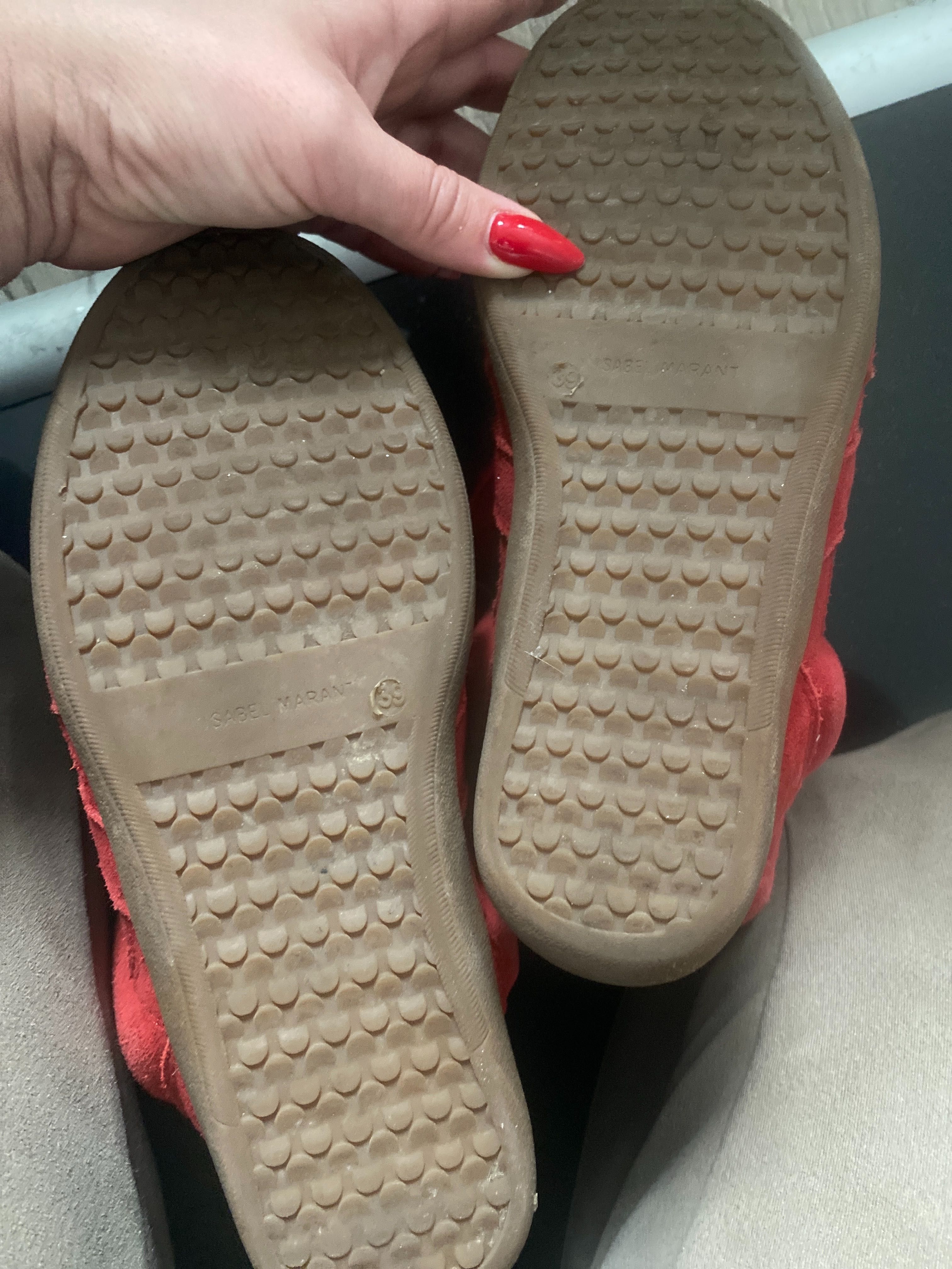 Isabel marant sneakersy skóra czerwone oryginalne 39 jak nowe