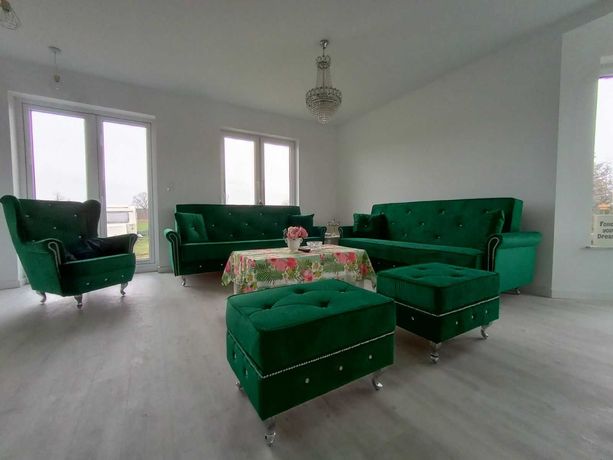 RATY komplet uszak sofa z fotelem kanapa wersalka rozkładana GLAMOUR