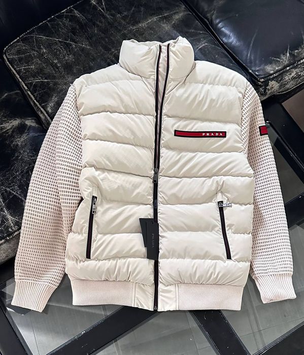 Мужская Куртка Прада белая (С-ХХЛ) Новые куртки Prada Осень, Еврозима