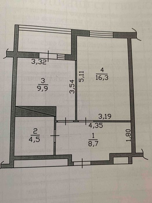 Продаж 1кімн квартири 44м ЖК Олімпійський