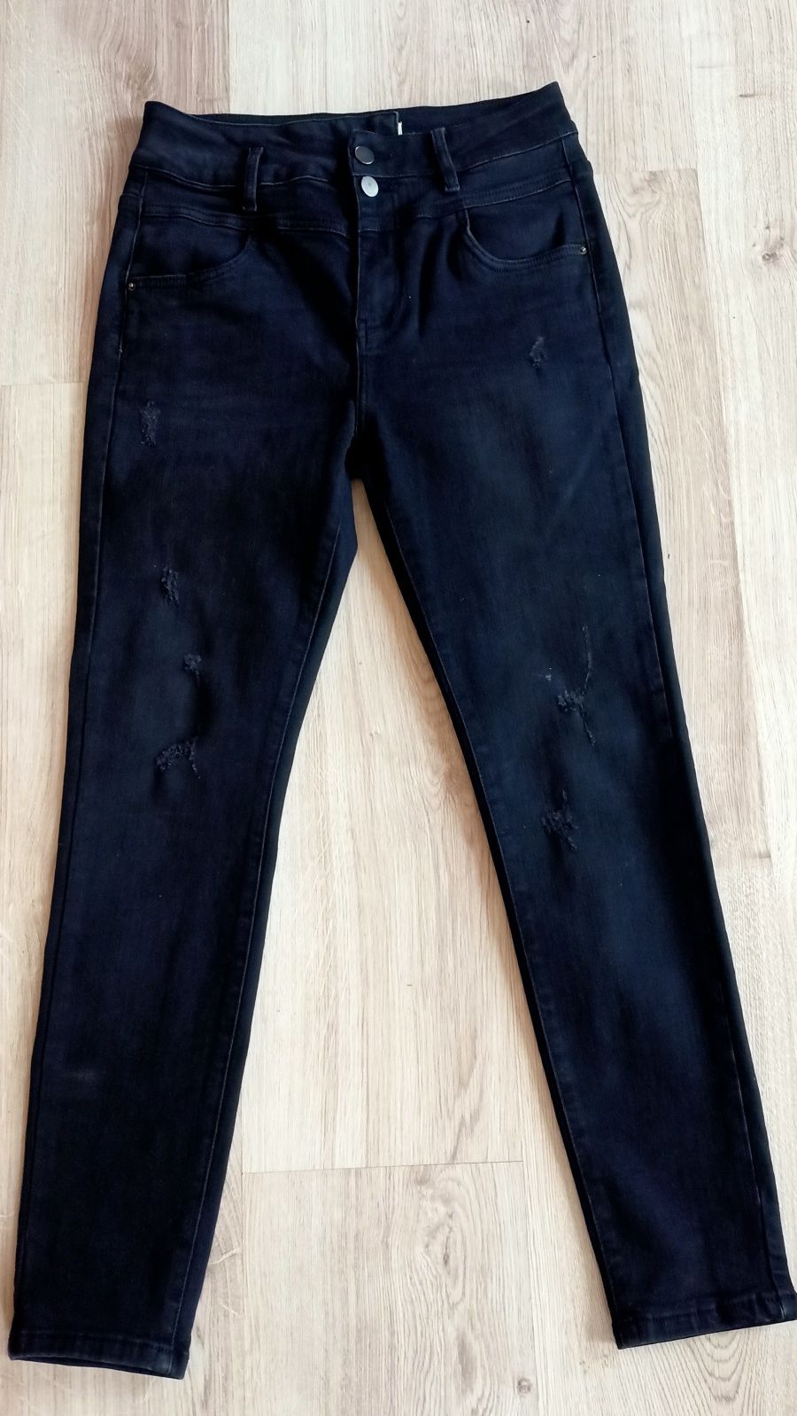 Czarne jeansy re dres rozm. L