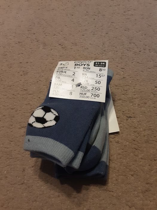 2x nowe ciepłe skarpety 31-34