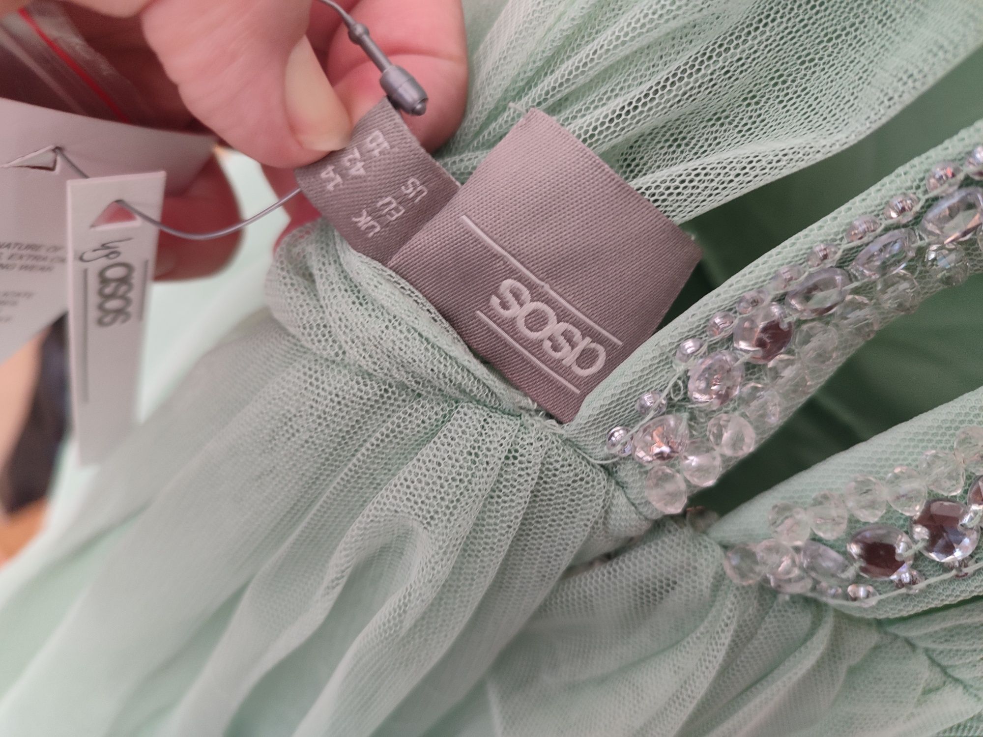 Sukienka miętowa ASOS tylko dziś 50 zł